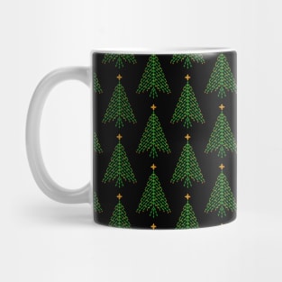 Elegant yellow and green crystal Christmas Tree pattern Mug